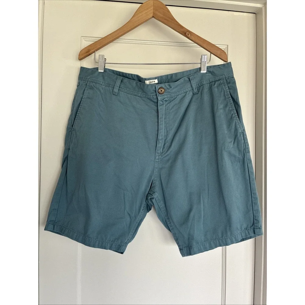Katin Twill Shorts Mens size 38 100% Cotton Blue Chino Beach Surf Skate